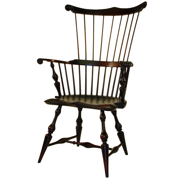 new england comb back arm chair