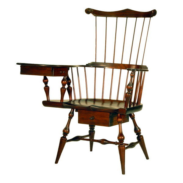 comb back writing arm chair (vase)