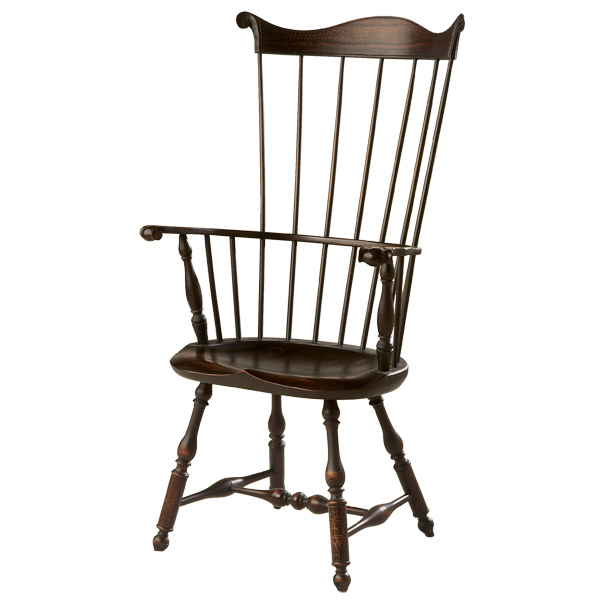 lancaster county comb back arm chair